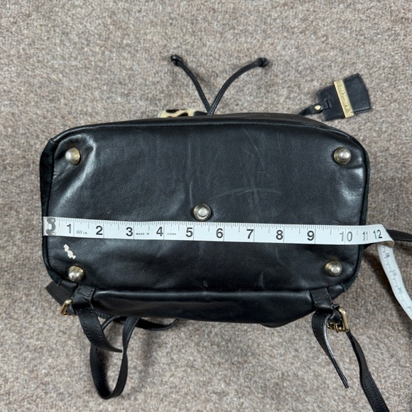 A. Bellucci Black Genuine Leather Suede Pony Hair Leopard Print Backpack Handbag main image 9